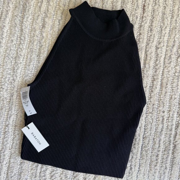 Aritzia Sculpt Knit Mockneck Halter Top NWT - Picture 3 of 4